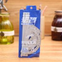 晨光铝合金套尺 绘图四件套尺子中小学生用三角板量角器直尺套装 蓝色(ARL96178)