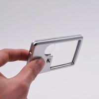 ]便携方形放大镜名片式超薄放大镜亚克力镜片子母镜带LED灯高清 便携式超薄放大镜