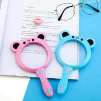 放大镜小学生手儿童持式放大镜卡通造型科学幼儿园高清可爱 4122放大镜蓝色