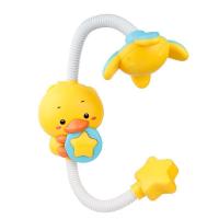 宝宝洗澡玩具儿童喷水戏水女孩婴幼儿游泳男孩电动喷头小黄鸭花洒 电动喷水小黄鸭花洒 普通电池[送螺丝刀]