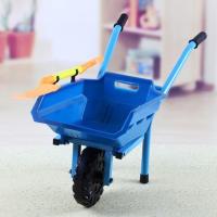 大号单轮双轮沙滩小推车工程车儿童玩具推土车反翻斗车过家家 706单轮反斗车蓝色