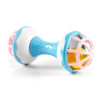 婴儿手摇铃玩具牙胶可水煮益智早教幼儿新生0-6-12个月宝宝男女孩 双头摇铃1个