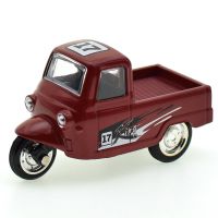 农用合金摩托车三轮车合金模型玩具儿童玩具男孩玩具1:43比例 红色