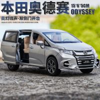 JK本田奥德赛仿真合金响声亮灯回力侧滑门公安小汽车玩具车模礼物 本田奥德赛 银色