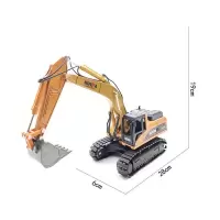 汇纳挖掘机叉车合金玩具车静态仿真工程车汽车模型礼物彩盒 7710(合金挖掘机)