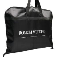 新款防尘套2米长婚纱礼服大拖尾高档防水手提箱子两用袋子防尘罩 黑色实物空白无字 100*60西服儿童小礼服款