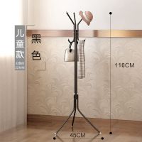 衣架落地简易卧室衣帽架家用经济型挂衣架创意单杆式衣服架子包架 儿童款黑色 (防锈)
