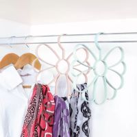 多功能收纳圆圈丝巾架多孔衣柜收纳架挂丝巾皮带领带架晾晒衣架 花型北欧色 一个装