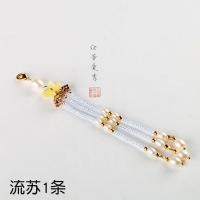 寻簪记原创手工汉服复古汉元素日常发夹流苏发饰儿童头饰玉兔桂花 桂花流苏1条,