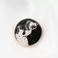 百搭毛呢珍珠纽扣女大衣外套毛衣上衣扣子衣服扣子时尚圆形小钮扣 5# 15mm[六颗装]