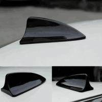 轿车通用天线带收音机功能接收信号增强鲨鱼鳍改装车顶免打孔尾翼 [无烤漆款]不带收音黑色