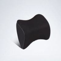 夏季汽车头枕护颈枕车用靠枕腰靠一对记忆棉车载靠垫冰丝布艺枕头 A款记忆棉头枕1个[黑色]