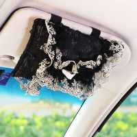 卡通布艺汽车内饰装饰安全带护肩后视镜档杆套手刹方向盘套扶手套 遮阳板纸巾盒套1个