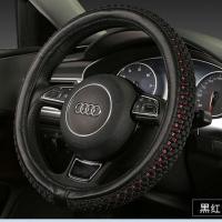 真皮方向盘套大卡车货车公交车38 40 42 45 47 50CM四季防滑把套 米粒黑红外直径36CM