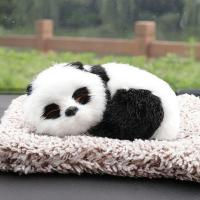 车内摆件汽车内饰活竹炭包性炭仿真狗净化空气中控台创意品车载 小号熊猫[不会叫]