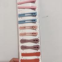 小碎发夹刘海头饰简约女头发卡子一字鸭嘴侧边夹子后脑勺黑色韩国 小号混色10只装