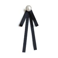 日系JK领结衬衫女 学院风装饰领花 黑色蝴蝶结飘带领花 黑色