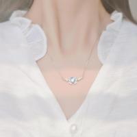 极光小鹿闪亮女学生韩版简约锁骨链百搭送朋友闺蜜二人项链吊坠 小鹿项链(银色) 简装+小礼品