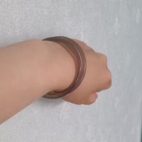 烟雨江南冰种马达加斯加灰玛瑙叮当玉镯 玉髓极细手镯女士玉手镯 52口径(内径很小) 一只随机发货