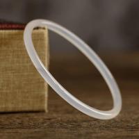 天然冰种玛瑙玉髓超细线条手镯叮当镯细条手镯女款玉髓时尚玉镯子 52-53mm(建议75斤以下)