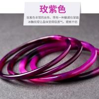 叮当镯细条少女大码飘花批发手环冰种玉髓细手镯极细玉镯子玛瑙 玫紫色 51/52