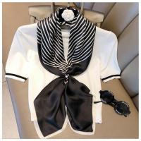 春夏款丝巾女丽锦缎印花超大时尚大方巾披肩外搭韩版印花明星同款 1023-1