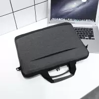 笔记本电脑手提包适用苹果联想小新14寸拯救者15.6寸单肩带可拆卸 简约手提式[13寸] 黑色