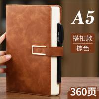 笔记本本子超厚大学生a5皮面商务记事本带扣复古风韩版加厚本批发 A5/棕色/加厚款 羊巴通用款[192页]