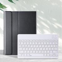 2020款11寸2018款9.7寸10.2 10.5寸7.9寸笔槽款蓝牙键盘皮套款 7.9寸玫瑰金+白色键盘 赠电容笔+