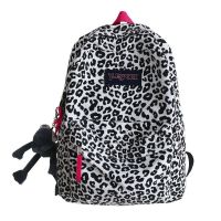 书包女ins 日韩校园豹纹女学生双肩包初高中生电脑包大容量背包女 豹纹普通版 书包+礼品