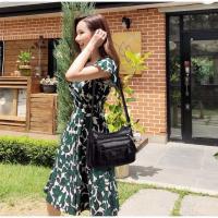 [馨逸]女包2021新款韩版中年女士百搭单肩斜挎包软皮妈妈包