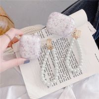 多彩贝壳纹苹果AirPods保护套Pro三代蓝牙耳机1/2代简约经典软壳 单独-珍珠短链 AirPods Pro3代