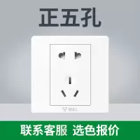 公牛开关插座面板家用usb五孔插座86型暗装墙壁10A带开关插座 经典象牙白 白板