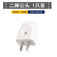 监控安防电源插头母头国标二脚母插头无线2孔小插座10A公母插头座 AG-214二脚公头[1只装]