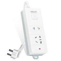 得力插座插排插板带线电源接线板多功能家用多孔排插转换器长线 2插位+2米/18276