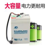 2021杭州四方电池电子吊秤蓄电池6V4.5AH电子吊秤电瓶带连接线