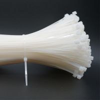 黑色白色扎带自锁式尼龙扎带塑料捆扎电线线缆枝条束线带20厘米长 白色 [4x150]宽2.7mm 500条