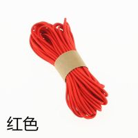 彩色松紧带橡皮筋高弹力绳彩色跳皮筋细牛筋绳圆形儿童橡筋带辅料 红色10米[送穿带器+剪刀]