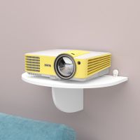 投影仪置物架墙上免打孔机顶盒支架路由器wifi托架床头搁板壁挂式 投影仪置物架A款(送手机支架) 无痕钉(适合白墙砖墙)