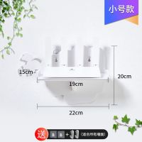 免打孔机顶盒置物架装饰品墙上投影仪支架路由器收纳盒绿萝花架 路飞 小号[内径19X15]送粘钩+无痕钉