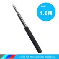 伸缩教鞭笔 不锈钢伸缩杆 电子白板触控笔 指挥教鞭 教棒 1米教鞭8MM 黑手柄