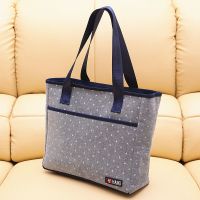 单肩包女大包包2021新款布包帆布手提女包外出上班妈咪袋子妈妈包 (7号灰色)