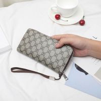 女士长款双拉链钱包女韩版多卡位手机包大容量手拿包双层靓女钱夹 单拉链-GD灰色