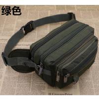 男式腰包休闲防水牛津布收钱包生意包女多功能实用大容量耐磨腰包 防水牛津布-绿色