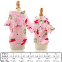 春夏季透气猫咪狗衣服防晒背心宠物用品连帽衫小中型犬泰迪比熊 防晒衣粉色奇异果-西瓜 S