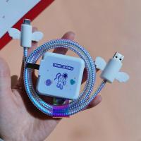 vivo y50 y52s数据线保护套y70s充电器保护线Y73s y51s耳机缠绕绳 宇航员(翅膀镭射银) 数据线套