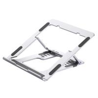 Macbook笔记本支架底座升降托架苹果电脑架增高桌面颈椎pro散热器 六档调节[银色]