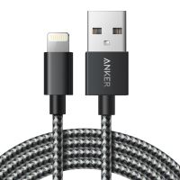Anker MFi认证 苹果数据线手机快充USB充电器线iPhone11Pro/XsMax 【1m尼龙线】黑