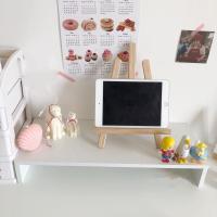 ins风简约显示器增高架置物架 宿舍白色木质托架桌面键盘整理收纳 电脑/杂物增高架