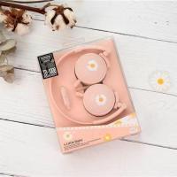 头戴式耳机韩版可爱女生手机电脑学生耳机线vivo华为OPPO苹果通用 粉色 3.5MM圆孔耳机